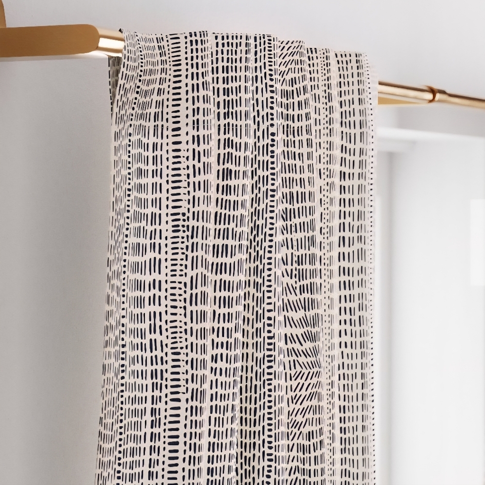 West Elm Cotton Canvas Bomu Curtains (Set of 2) - like new